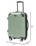 Kenneth Cole REACTION Renegade Luggage Expandable 8-Wheel Spinner Lightweight Hardside Suitcase, Seafoam, 20-Inch Carry On