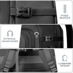 Fxcelets Travel Backpack for Men, Expandable Carry on Backpack, TSA 17.3 inch Laptop Bag Flight Approved, Lightweight Business Luggage Bag, Travel Gifts for Men Women, Black