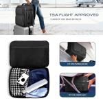 Fxcelets Travel Backpack for Men, Expandable Carry on Backpack, TSA 17.3 inch Laptop Bag Flight Approved, Lightweight Business Luggage Bag, Travel Gifts for Men Women, Black