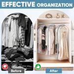 BALEINE 40'' Clear Garment Bags for Hanging Clothes, 10.5'' Wide PEVA Suit Bag for Closet Clothes Dresses Coat (Clear, 1PK)