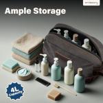 emissary Travel Toiletry Bag for Men, Leather and Canvas Toiletry Bags, Dopp Kit for Men, Travel Bathroom Bag Men's Shaving Kit, Travel Kit Small Bag for Men, Shaving Bag for Travel Accessories (Gray)