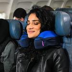 Cabeau Travel Neck Pillows for Airplanes – The Neck’s Evolution, TNE S3 – Supportive Memory Foam Design for Long Haul Flights – Attachable Seat Straps and 360° Support (Sydney Blue)