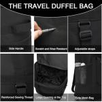 Foldable Duffel Bag, Large Expandable Rolling Travel Duffle Bag with Wheels Waterproof Collapsible Carry on Luggage for Women Men Duffel Bag with Wheels and Handle-Black