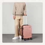 Amazon Basics 21" Hardside Carry-On Luggage, Hardshell Suitcase With Wheels, Expandable For Up to 25% More Space, With Scratch-Resistant Surface, Four Multi-directional Wheels, Rose Gold