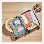 Amazon Basics 21" Hardside Carry-On Luggage, Hardshell Suitcase With Wheels, Expandable For Up to 25% More Space, With Scratch-Resistant Surface, Four Multi-directional Wheels, Rose Gold