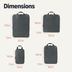 Amazon Essentials Ultralight Compression Packing Cubes Packing Organizer Grey check 4 pack Grey