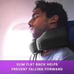 Cabeau Airplane Travel Pillow for Long Flights - Evolution S3 - Supportive Memory Foam with Seat Straps to Secure Your Head and Neck and Provides 360° Support (Steel Grey)