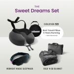 Cabeau Airplane Travel Pillow for Long Flights - Evolution S3 - Supportive Memory Foam with Seat Straps to Secure Your Head and Neck and Provides 360° Support (Steel Grey)