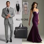 BE SMART Waterproof Foldable Garment Bags for Travel, Large Travel Hanging Bags for Clothes, Wide Carrying on Suit Bag for Men Women, Suit Cover (Black)