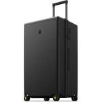 LEVEL8 Trunk Luggages, Large Suitcase 28 Inch Luggage with Spinner Wheels, Luminous Textured Checked Lightweight Hard Shell with Tsa Lock, Black