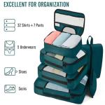 Veken 8 Set Packing Cubes for Travel Essentials, Suitcase Organizer Bags in 4 Sizes, Carry-On Luggage Accessories with Large Laundry & Hanging Toiletry Bag, Must-Have for Airplane, Road Trip & Camping