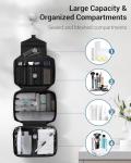 Maliton Toiletry Bag for Men & Women Travel Toiletry Bag Hanging Toiletry Bag Hygiene Organizer with 4 Compartments Waterproof Bathroom Shower Bag Large Toiletries Travel Bag(Black)