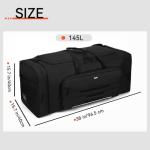 Dcyfus 145L Extra Large Duffle Bag, 38"Heavy Duty Duffle Bag, Duffle Bag for Travel, Baseball Duffel Bag, Gym Duffle Bag, Large Sports Duffle Bag,Sports Equipment Storage Bag with ShoulderStrap(Black)