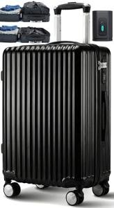 Homie Vacuum Compression Carry-On Luggage, With 360 Degree Wheels & Retractable Handle – 21 Inch, Hardshell Suitcase, Up to 25% More Space