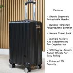 Homie Vacuum Compression Carry-On Luggage, With 360 Degree Wheels & Retractable Handle – 21 Inch, Hardshell Suitcase, Up to 25% More Space