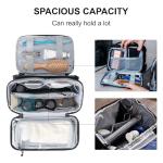 Everfun Compact Toiletry Bag for Men and Women Traveling, Wide Open Shaving Dopp Kit, Water Resistant Makeup Organizer Hygiene Bag with Wet Dry Compartment - Black, Small