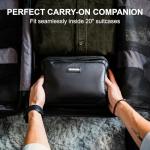 Everfun Compact Toiletry Bag for Men and Women Traveling, Wide Open Shaving Dopp Kit, Water Resistant Makeup Organizer Hygiene Bag with Wet Dry Compartment - Black, Small