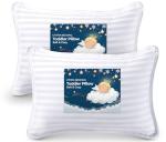 Utopia Bedding Toddler Pillow (White, 2 Pack), 13x18 Pillows for Sleeping, Soft and Breathable Cotton Blend Shell, Small Kids Pillow Perfect for Toddler Bed and Travel (Intended for Age 2 and up)