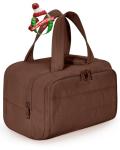 BAGSMART Travel Toiletry Bag, Puffy Toiletry Bag for Women, Wide-open toiletry bags for traveling, Large Travel Cosmetic Makeup Bag Organizer for Accessories,Toiletrie (Coffee Brown)