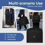 LAZYSEAL 2Pcs Garment Bag for Travel 43-Inch Waterproof Dustproof Suit Luggage Bag Unisex Suit Bag Durable 600D Oxford Fabric 2-in-1 Hanging Suitcase Clothes Storage for Suits, Dresses (Premium)