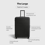 Away Large Checked Luggage, 29 Inch Hardside Suitcase with Spinner Wheels, Lightweight & Durable, TSA Lock, Jet Black