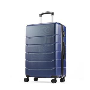 OLIXIS 24 Inch Luggage, Hardside Suitcase with Spinner Wheels, Lightweight ABS Hard Shell Checked Luggage, TSA Approved Lock, Expandable Medium Suitcase for Travel & Business–Blue