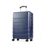 OLIXIS 24 Inch Luggage, Hardside Suitcase with Spinner Wheels, Lightweight ABS Hard Shell Checked Luggage, TSA Approved Lock, Expandable Medium Suitcase for Travel & Business–Blue