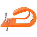 Shacke Luggage Tag Initial – Fully Bendable Tag w/Stainless Steel Loop - Orange (Letter H)
