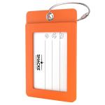 Shacke Luggage Tag Initial – Fully Bendable Tag w/Stainless Steel Loop - Orange (Letter H)