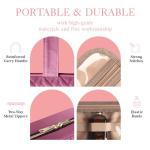 HOTOR Travel Toiletry Bag - Hanging Toiletry Bag for Women & Men, Makeup Bag/Big Comparment, Waterproof for Travel Accessories, Travel Essentials, Medium, Rosewood-Pink