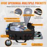 RAINSMORE Gym Bag for Men, 45L Sports Duffel Bag with Shoe Compartment Gym Backpack Carry On Weekender Bag Overnight Backpack Carry On,Black