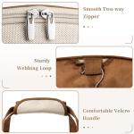 MISSLO Carry on Garment Bags for Travel for Women 56" Foldable Dress Bag with Large Pockets Bag Suit Luggage Garment Bag with Shoulder Strap for Business, Wedding, Hanging Clothes, Beige