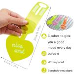EBUKTUK 4pcs, Luggage Tags, Luggage Tag for Suitcase to Quickly Spot Luggage, Baggage Tag, Air Travel and Cruise Essentials Bag Tags with Name and Number, PVC Fluorescent Effect, Not Afraid of Losing