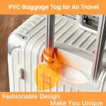 EBUKTUK 4pcs, Luggage Tags, Luggage Tag for Suitcase to Quickly Spot Luggage, Baggage Tag, Air Travel and Cruise Essentials Bag Tags with Name and Number, PVC Fluorescent Effect, Not Afraid of Losing