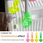 EBUKTUK 4pcs, Luggage Tags, Luggage Tag for Suitcase to Quickly Spot Luggage, Baggage Tag, Air Travel and Cruise Essentials Bag Tags with Name and Number, PVC Fluorescent Effect, Not Afraid of Losing