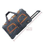 Rockland Rolling Duffel Bag, Charcoal, 22"