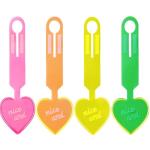 EBUKTUK 4pcs, Luggage Tags, Luggage Tag for Suitcase to Quickly Spot Luggage, Baggage Tag, Air Travel and Cruise Essentials Bag Tags with Name and Number, PVC Fluorescent Effect, Not Afraid of Losing