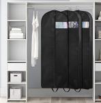 KIMBORA 60" Dress Garment Bags for Hanging Clothes Travel, Gusseted Garment Bags for Closet Storage with Handles for Long Gowns, Coats（3 Packs）
