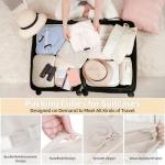 10 Pcs Set Packing Cubes For Travel Expandable Packing Organizers Luggage Organizers Bags Essentials Packing Cubes For Suitcases Travel Accessories (BEIGE)