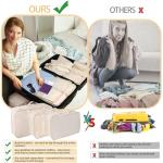 10 Pcs Set Packing Cubes For Travel Expandable Packing Organizers Luggage Organizers Bags Essentials Packing Cubes For Suitcases Travel Accessories (BEIGE)