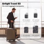 ESCRODOI Vacuum Bags for Travel with Pump, 3-Size Set Reusable Vacuum Compression Bags for Luggage, Space Saver IP67 Waterproof Vacuum Packing Cubes for Suitcase&Backpack, Black