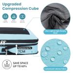 Prezon 8 Set/6 Set/4 Set Compression Packing Cubes for Travel, Lightweight Vacation Travel Essentials, Accessories for Suitcase Organizer Bags Set, Durable Luggage Organizer （8-Square-blue）