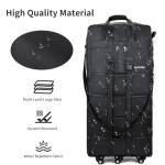 Gloyuda 130L Expandable Luggage, 43 Inch Extra Large Suitcase with Wheels, Collapsible Luggage, Rolling Duffle Bag with Wheels, Big Suitcases with a Handle Wrap Shoe Bag Shoulder Strap (Black)