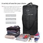 Gloyuda 130L Expandable Luggage, 43 Inch Extra Large Suitcase with Wheels, Collapsible Luggage, Rolling Duffle Bag with Wheels, Big Suitcases with a Handle Wrap Shoe Bag Shoulder Strap (Black)