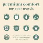 ComfyDown Goose Down Travel Pillow - Filled with 800 Fill Power European Goose Down, Egyptian 300 Thread Count 100% Cotton Cover for Plane car & Home - Made in USA (12x16)