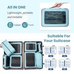 Prezon 8 Set/6 Set/4 Set Compression Packing Cubes for Travel, Lightweight Vacation Travel Essentials, Accessories for Suitcase Organizer Bags Set, Durable Luggage Organizer （8-Square-blue）