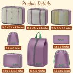 8 Set Packing Cubes for Travel Suitcase Organizer Bags Luggage Packing Cubes Set Travel Essentials Accessories Gifts for Women