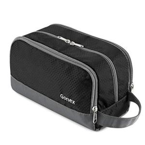 Gonex Travel Toiletry Bag Nylon, Shaving Bag Toiletry Organizer Black