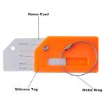 Gostwo 8 Pack Luggage Tags for Suitcases, 26 Initial Letter Travel Luggage Baggage Identification Labels ID Tags Fully Bendable Tags with Stainless Steel Loop (Letter M, Colorful)