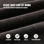 ZYFZCYBL Travel Blanket and Pillow - Premium Soft 2 in 1 Airplane Compact with Soft Bag Pillowcase, Plane Blanket Compact Packable, Travel Essentials Accessories for Plane and Car, 60x80 Black